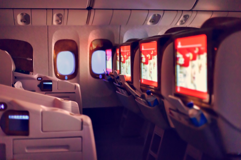 Emirates business class interior